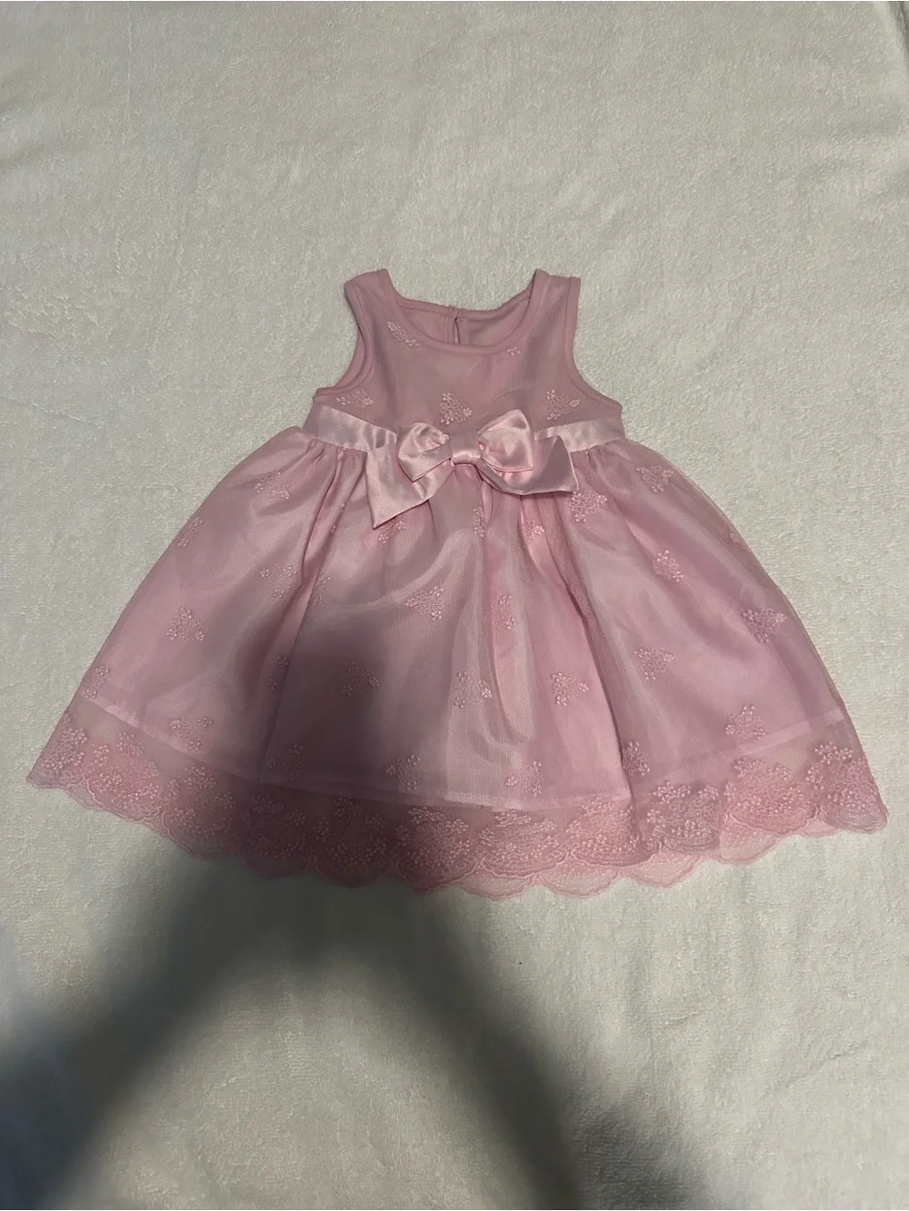 Toddler Pink Satin-Bow Party Dress